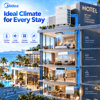 Compresseur EVI fiable et silencieux, climatisation Midea VRF, pompe à chaleur R410A, mode silencieux 15 étapes pour les chambres d'hôtel