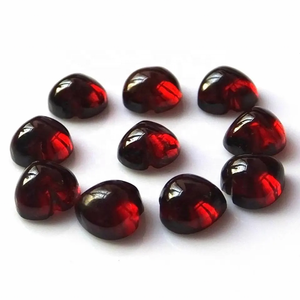 Qualité Super Fine 6mm Naturel Mozambique Rouge Grenat Flatback Coeur Cabochon En Gros En Vrac Pierres Précieuses En Vrac De Fournisseur Indien - Product Image 4