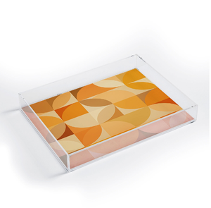 Multi Printed <b>Acrylic</b> Serving Storage Tray For Serving Beverages Snack <b>Mirror</b> Polished Modern Organizer Platter For Coffee Table - Product Image 6