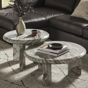 Luxurious Multi Cream <b>Marble</b> Finish Durable Heavy Thick <b>Round</b> Top Solid Bases Sawar <b>Marble</b> Living Room Home Sofa <b>Coffee</b> <b>Table</b> - Product Image 1