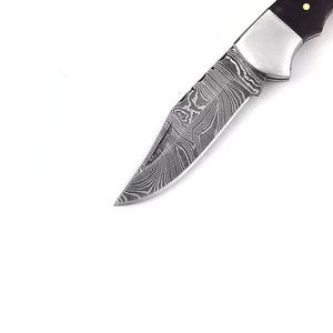 Handmade Damascus Steel Folding Pocket Knife Patterned Steel Outdoor Travel Knife <b>Camping</b> Hiking Fishing Everyday Utility <b>Tool</b> - Product Image 5