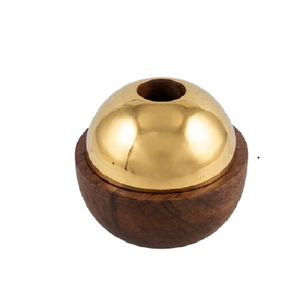Brûleur d'encens en métal tibétain sacré fait main pour la thérapie, support en bois de santal 100% naturel pour la maison et le bureau - Product Image 5