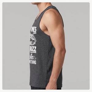 Camiseta sin mangas de algodón heather de alta calidad para hombre, top transpirable de punto para verano, gimnasio y pesca al aire libre, venta al por mayor ODM personalizada - Product Image 3
