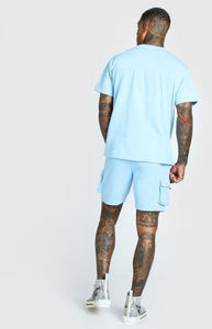 Custom-Made Men's Summer Casual Matching T-Shirt and Shorts Set Brand's Latest Fashion with Loose and <b>Rolled</b> Edges Summer Shorts - Product Image 4