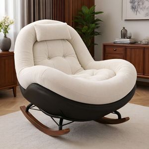 Sillón Reclinable Moderno Tapizado para Sala de Estar con Cojín Relleno de Algodón, Mueble para el Hogar - Product Image 5