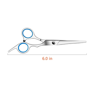 Tijeras de Peluquería de Alta Calidad con Acabado Pulido, Hoja Recta de Acero Inoxidable, Tijeras de Corte para Salón de Belleza con Anillo de Goma - Product Image 2