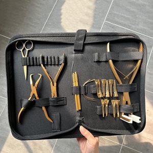 Kit complet d'extensions de cheveux à clipser professionnelles pour salon et usage domestique avec accessoires d'application et outils de coiffage - Product Image 6