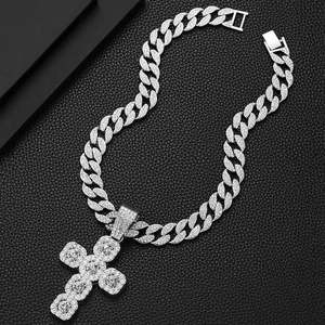 Excellent Quality Fashion Hip Hop Pendant Necklace With Cubic Zirconia <b>Iced</b> <b>Out</b> Design For Party Wear Available For Sale - Product Image 2