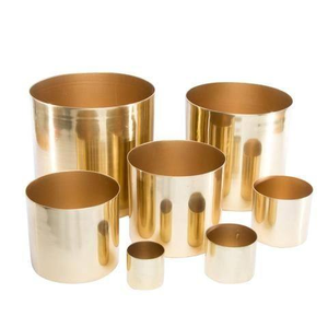 Maceta Moderna Redonda de Hierro Metálico, Decorativa para Interiores y Exteriores, para Jardín y Hogar - Product Image 1