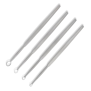 Curetas Dérmicas Fox ENT Dermatology de 3 mm, Curetas Quirúrgicas Manuales de Acero Inoxidable de Grado Médico, Curetas de Oído de la Mejor Calidad para Otología - Product Image 1