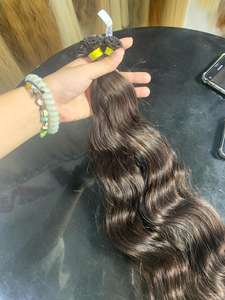 Extensiones de cabello virgen vietnamita de calidad de lujo, ondulado Natural, sin enredos y desprendimiento, cabello procesado blanqueado - Product Image 2