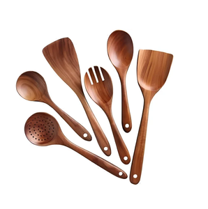 Utensilios de Cocina, Cuchara de Madera Artesanal, Espátula, Accesorios de Cocina, Cuchara para Servir de Madera, Precio al por Mayor - Product Image 1
