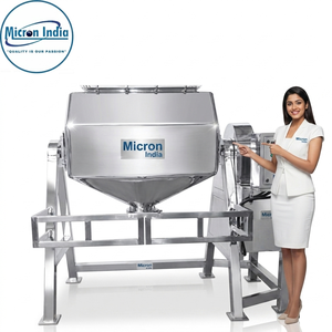 Micron India Stainless Steel Octagonal Blender Chemicals Food Powder Granule <b>Mixing</b> 500L Capacity 440V 5kW Automatic Motor - Product Image 5