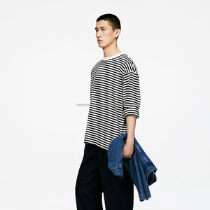 T-shirt vierge oversize à épaules tombantes Streetwear pour homme - Product Image 1