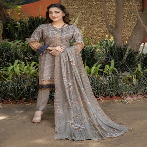 Trajes indios de 3 piezas de viscosa de lujo hermosos y elegantes DR Haris Vol KINARA Vestidos largos para adultos Trajes de boutique para mujeres - Product Image 5