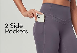 HAWK SPORTS INDUSTRIES Leggings sans couture taille haute en Spandex pour femmes, longueur intégrale, couleur unie, avec poches, extensibles, respirants, sportifs - Product Image 4