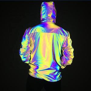 Chaqueta Cortavientos Impermeable Personalizada OEM 2026 para Hombre, Talla Grande, con Capucha, Impresión Láser, Reflectante 3M - Product Image 3