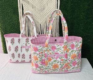 Bolsa de Mano Ecológica Hecha a Mano de Algodón con Cierre Magnético, Bolsa de Compras Acolchada para el Hombro, para el Mercado, Viajes y Oficina - Product Image 4