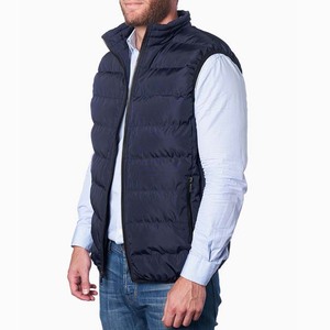 Fashionable Casual Design New Arrival Men Canvas Puffer Vest Custom Printed Logo Waterproof Reversible Breathable OEM - Product Image 2