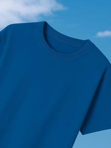 Camiseta Vintage Lisa para Hombre, Estilo Oversize con Hombros Caídos, Ropa de Verano para Hombre, Camisetas Azules Transpirables Estilo Hip Hop - Product Image 6