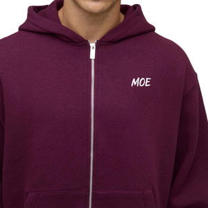 Sudaderas con capucha de algodón polar de alto gramaje con cremallera completa y hombros caídos, estilo streetwear, ajuste holgado, con logo personalizado, venta al por mayor y suministro a granel - Product Image 5