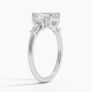 BOJ <b>Ring</b> 3 <b>Emerald</b> Cut 925 <b>Silver</b> Five Stone Prong Set Solitaire Engagement <b>Ring</b> GRA Certified 2ct D Color VVS1 Moissanite - Product Image 2