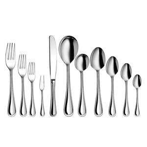 GLOSSY TOUCH ART Juego de 6 Cucharas y Tenedores para Postre de Acero Inoxidable Contemporáneo, Portátil para Comer, Tono Plateado, Diseño Elegante - Product Image 3