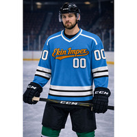 Ekin Impex Patchs en twill sublimé couleur pour maillot de hockey sur glace, broderie de logo personnalisée pour uniforme de hockey sur glace