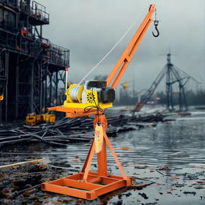 Grue à flèche électrique portable avec palan à câble, équipement de levage robuste pour la construction, l'entrepôt et l'atelier - Product Image 2