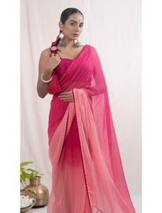 Sari Rosa Malika Kota para Mujer KV Sin Blusa - Product Image 3