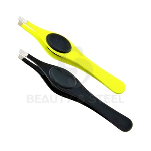 Medical Grade Stainless Steel Precision Tweezer Featuring Perfectly Aligned <b>Hand</b>-<b>Filed</b> Tips and Non-Slip Rubber Grips - Product Image 4