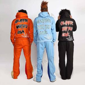 Ensemble de survêtement décontracté personnalisé pour hommes, sweat à capuche et pantalon en coton 100% de haute qualité, style Star Tracksuits - Product Image 4