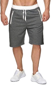 <b>Men's</b> Elastic Waist Multicolor Plaid Workout Sweat <b>Shorts</b> Zipper Pockets Hip Hop Style Summer Comfort Custom OEM Service - Product Image 5
