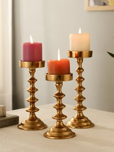 Wholesale Gold Metal <b>Taper</b> <b>Candle</b> <b>Holder</b> Decorative for Wedding Home Table Centerpiece Decor - Product Image 2