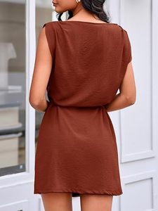 Cinturón Casual de PU para Mujer, Color Negro, con Hebilla, Estilo Obi, Accesorio para Vestido - Product Image 2