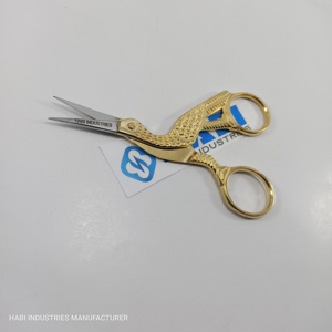 High Quality Gold Color Stork <b>Scissors</b> Suppliers Professional Sharp blade <b>Sewing</b> Craft <b>Scissors</b> Manufacturer Custom Logo Shear - Product Image 1