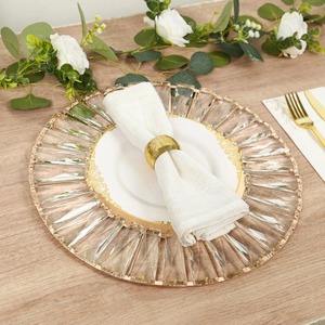 Assiette de service de luxe en cristal, idéale pour la table à manger, le service des invités et les cadeaux pour occasions spéciales, décoration d'Inde. - Product Image 4