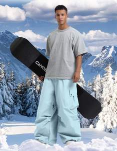 <b>Men's</b> Casual Straight Dark Waterproof insulated ski pants for snowboarding - Product Image 3