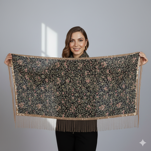 Embroidered Scarf Manufacturer Elegant Modern Durable Premium Fabric Fashion OEM ODM Custom Supplier Europe - Product Image 6