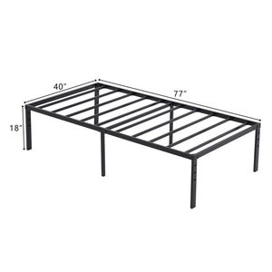 Simple Basic Iron Bed <b>Frame</b> 190.5*96.5*45.7cm Bed Height <b>Black</b> Metal Bed - Product Image 5