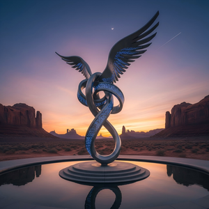 Escultura Circular Abstracta de Acero Inoxidable Personalizada, Adorno Decorativo Pulido para Exteriores, Ciudad, Inmobiliario - Product Image 1