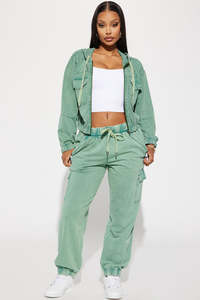 Chaqueta con cremallera lavada para mujer al por mayor, ropa de calle informal, prendas de vestir personalizadas, proveedor OEM ODM, EE. UU. - Product Image 2
