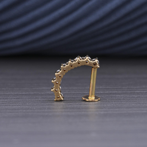 Lab Grown Diamond Stud <b>Nose</b> <b>Pin</b> 0.19 Ct 18K Yellow Gold E Color VVS VS HPHT Brilliant Cut Womens Fine Jewelry Gift Elegance Chic - Product Image 4