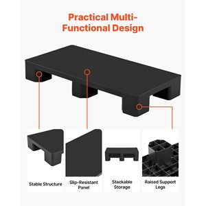 Superm Euro Pallets: Tappetini in Plastica Leggeri e Impermeabili per Interni ed Esterni, 2 Pezzi per Stoccaggio in Seminterrato e Magazzino - Product Image 4