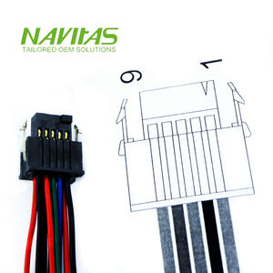 Mazo de cables de 10 vías de doble fila serie ISDF de 1,27mm con conector macho de crimpado, compatible con UL y RoHS - Product Image 5