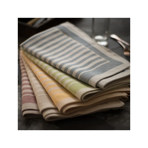 Serviettes de golf traditionnelles personnalisées brodées 100% coton certifiées GOTS, douces, lavables, style rayé, techniques de tissage Park It We - Product Image 5