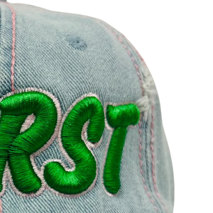 PHIRST <b>Light</b> Denim <b>Hat</b> Custom Embroidered Baseball Cap Unisex Washed Denim Dad <b>Hat</b> Adjustable Snapback Casual Streetwear <b>Hat</b> OEM - Product Image 2