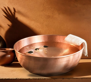 Bañera de Cobre Martillado Portátil de Lujo Alibaba Special Bowl Royal, Duradera, Hecha a Mano, para Spa, Pediluvio y Reflexología - Product Image 3