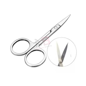 Tijeras de Manicura de Acero Inoxidable, Cuchilla Recta, Cortacutículas, Punta Afilada, Herramienta de Belleza, Mango Metálico, Orificio Redondo, Uso para Adultos - Product Image 5