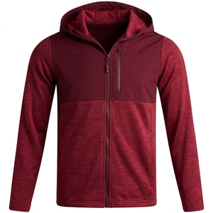 <b>Men's</b> Hooded Fleece <b>Jacket</b> Full Zip Solid Color Casual Windproof Polyester Outerwear Autumn Wear - Product Image 6